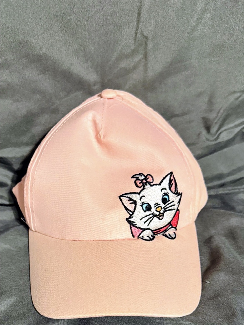 Disney Pink Aristocratic Cat Marie Hat with Embroidered White Kitten